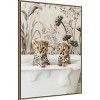 Amanti Art Cheetah Cub Bath by Niky Rahner Framed Canvas Wall Art - 2 of 4