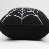 18"x18" Spider Web Square Throw Pillow Black/Silver - Pillow Perfect: Indoor, Zipper, Sequined, Appliqued - 3 of 4