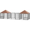 PawHut Dog Kennel Outside, Large Outdoor Dog Kennel with Rotating & Adjustable Height Bowls - 4 of 4
