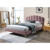 Omax Decor,Bella Modern Fabric Upholstered Queen Platform Bed in Ash Rose Pink - 4 of 4