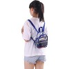 Hachikiko Clear Mini Backpack Stadium Approved for Concert, Festival, Sport Events,Blue - 4 of 4