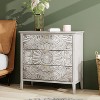 VYNXARIA Light Grey 3-Drawer Cabinet - American Style Storage for Bedroom, Living Room, and Study - 2 of 4