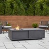 Vance 60" Rectangle Steel Propane or Natural Gas Fire Pit in Weathered Slate Table by Real Flame - 2 of 4