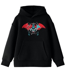 DC Comics Batman Bat Tech Youth Boys Black Hoodie - 1 of 2