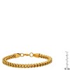 Steeltime Men's stainless steel figaro chain bracelet. Color Options: Silver, Gold, Black - 3 of 4