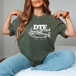 Simply Sage Market DTF Down To Fish Garment Dyed Tee - 1 of 4