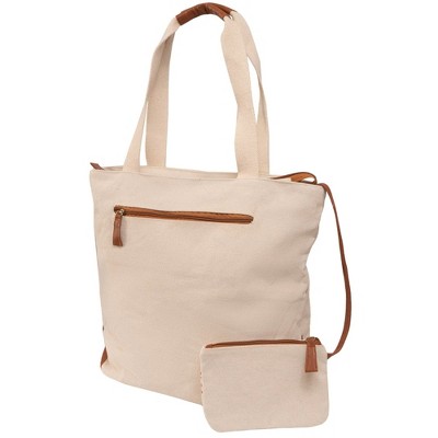 Magid Canvas Sketch Neutral Tote With Pouch - Thumbnail 2