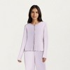 Anna-Kaci Lounge Women's 3-Piece Pajama Set with Ribbed Tank Top Long Sleeve Button Cardigan and Relaxed Fit Pants - 2 of 4