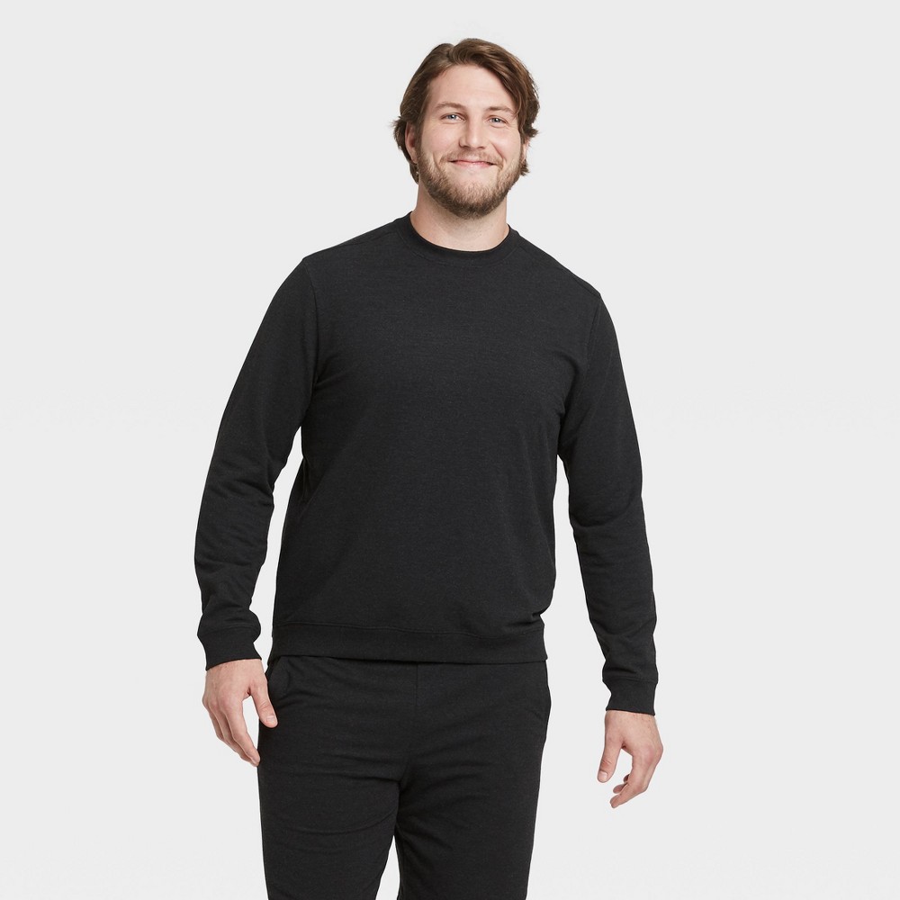 Men's Soft Gym Crew Sweatshirt - All in Motion Black XXL, Men's was $28.0 now $14.0 (50.0% off)