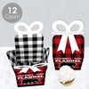 Big Dot of Happiness Lumberjack - Channel the Flannel - Square Favor Gift Boxes - Buffalo Plaid Party Bow Boxes - Set of 12 - 3 of 4