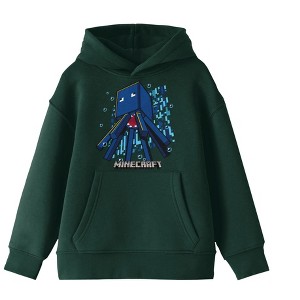 Minecraft Squid Youth Forest Green Hoodie - 1 of 1