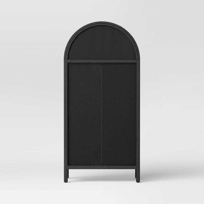 Woven Arched Wood Cabinet - Threshold™, 5 of 12