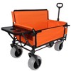 Grungis 3-in-1 Folding Wagon Cart with Rear-Mounted Folding Tabletop,Shopping Cart with 9"x4" Beach Tires,Utility Cart for Camping,Shopping - 2 of 4