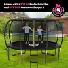 Joyberri Trampoline - ASTM Certified, 8-16ft for kids & adults. Anti-rust, with enclosure net, ladder, LED lights & sprinkler. Safe & fun! - 2 of 4