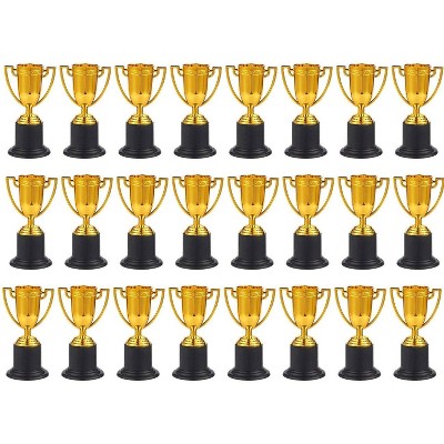 Award Trophies - 24-Pack Plastic Gold Trophy Cups for Sports Tournaments, Competitions, Parties, 1.9 X 4 X 1.9 inches