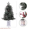 Home 3ft Christmas Tree Pre-Lit Artificial Christmas Tree with Snowflake Base, Flocked Snow 78 Warm White Lights 8 Lighting Modes, Xmas Holiday Decor - 4 of 4
