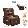 Power Lift Recliner Chair for Elderly with Massage and Heat, Swivel Rocker Recliner with Soft Padded Upholstery, Side Pocket & Cup Holders - 2 of 4