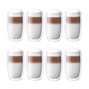 ZWILLING Sorrento 8-pc Double-Wall Glass Latte Cup Set - 1 of 4
