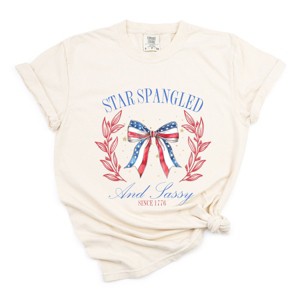 Simply Sage Market Star Spangled And Sassy Coquette Garment Dyed Tee - 1 of 4