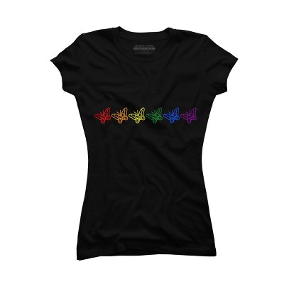 Adult Design By Humans Butterflies Rainbow Pride By ChariArtist T-Shirt