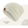 Market & Layne Beanies Women Warm Winter Beanie for Women Thick Chunky Knit Beanie Hats for Women Winter Hats for Women Ivory, Charcoal and Black - 4 of 4
