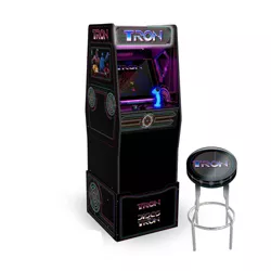 Arcade1Up Tron Home Arcade with Riser and Stool