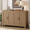 ORRD 4-Door Storage Sideboard w/Adjustable Shelves, Retro Handles, Pinewood Legs - For Living Room, Study, Entryway - 2 of 4