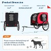 Dog Bike Trailer for Medium & Large Dogs - 2 in 1 Convertible Jogger Stroller with Universal Hitch, Waterproof Canopy & Safety Flag - 2 of 4