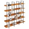 Vynxaria Vintage Industrial 5-Tier Bookcase Open Shelves, Anti-Falling, 80lbs/Shelf (400lbs Total), MDF Board, Black Metal Frame, Brown - 2 of 4