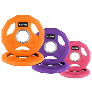 2 Inch Bumper Weight Plate, Rubber Coated Weight Plate for Home Gym, Cast Iron Barbell Weight Plate for Strength Training Weightlifting - 1 of 4