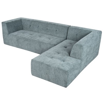 NicBex 112.2 Inch Modular Sectional Sofa,Chenille L-Shaped Couch for Living Room,Apartment,Office,No Assembly Require,Blue
