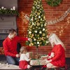 6FT/7.5FT/9FT/12FT Christmas Artificial Pencil Tree with Dual-Color LED Light - 3 of 4