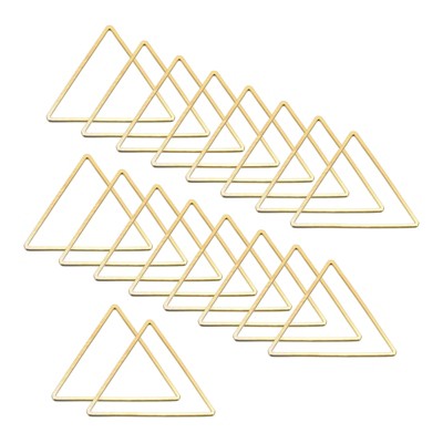 Unique Bargains Jewelry Handmade Triangle Earrings Beading Hoop 30 Pcs