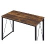 CAVINAS Home Office Desk Modern Writing Desk with V-Shaped Metal Legs and Wooden Desktop for Office, Study - 2 of 4