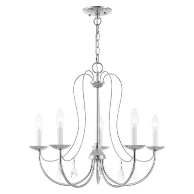 Livex Lighting Mirabella 5 - Light Chandelier in  Polished Chrome