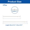 Unique Bargains Carbon Steel No Drilling Adjustable Tension Shower Curtain Rod 2 Pcs - 2 of 4