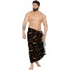 LA LEELA Men's Pareo Halloween Costumes Ghost Party Swim Trunks Swimwear Summer Sarong Full Beach Wrap for Men One Size Black, Ghost - 2 of 4