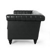 Drury Contemporary Channel Stitch 3 Seater Sofa with Nailhead Trim - Christopher Knight Home - image 3 of 4