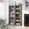 5 Tier Bookcase, Farmhouse Book Shelf with Storage, 67.4 Inch Tall Open Display Bookshelves - 3 of 4