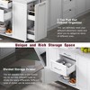 Bella Depot 50.7" Kitchen Island with Storage and Pull Out Cabinet Organizer with Drop Leaf, 2 Drawers, 1Door for Kitchen - 4 of 4