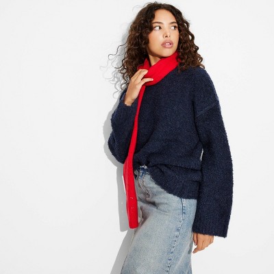 Women's Crewneck Oversized Boucle Pullover Holiday Sweater - Wild Fable™