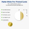 Avery® Cards, 2" Diameter, Double-Dipped Gold Edge, Matte White, 120ct - 2 of 4