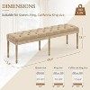 End of Bed Bench, Vintage Upholstered Bench for Entryway - 3 of 4