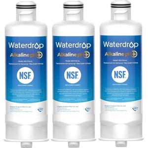 Waterdrop Alkaline DA97-17376B Water Filter, Enhances pH, Replacement for HAF-QIN/EXP, DA97-08006C, RF28R7201SR, RF28R7351SG, WD-F45-AL, 3 Filters - 1 of 4