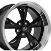 OE Wheels LLC FR01-17105-5450-27BM Black Wheel with Machined Lip Painted (17 x 10.5 inches /5 x 114 mm, 27 mm Offset) - 3 of 3