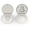 Toilet Seat with Built-in Toddler Seat - 17" Round Soft Close, Easy Clean, Fits Standard Toilets - 3 of 4