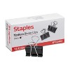 Staples Medium Binder Clips Bulk PK Blk 1 1/4" Size with 5/8" Capacity 144/PK 395200 - 2 of 4
