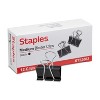 Staples Medium Binder Clips Bulk PK Blk 1 1/4" Size with 5/8" Capacity 144/PK 395200 - image 2 of 4