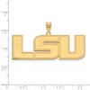 Black Bow Jewelry 10k Yellow Gold Louisiana State Fighting Tigers NCAA Extra Large Pendant - 2 of 3