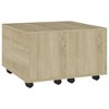 Clihome Modern Sonoma Oak Extendable Table, Sleek Coffee Table with Wheels and Discreet Storage Compartment - 4 of 4